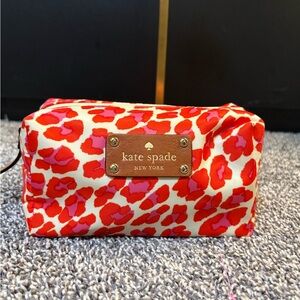 Kate spade leopard print cosmetic pouch